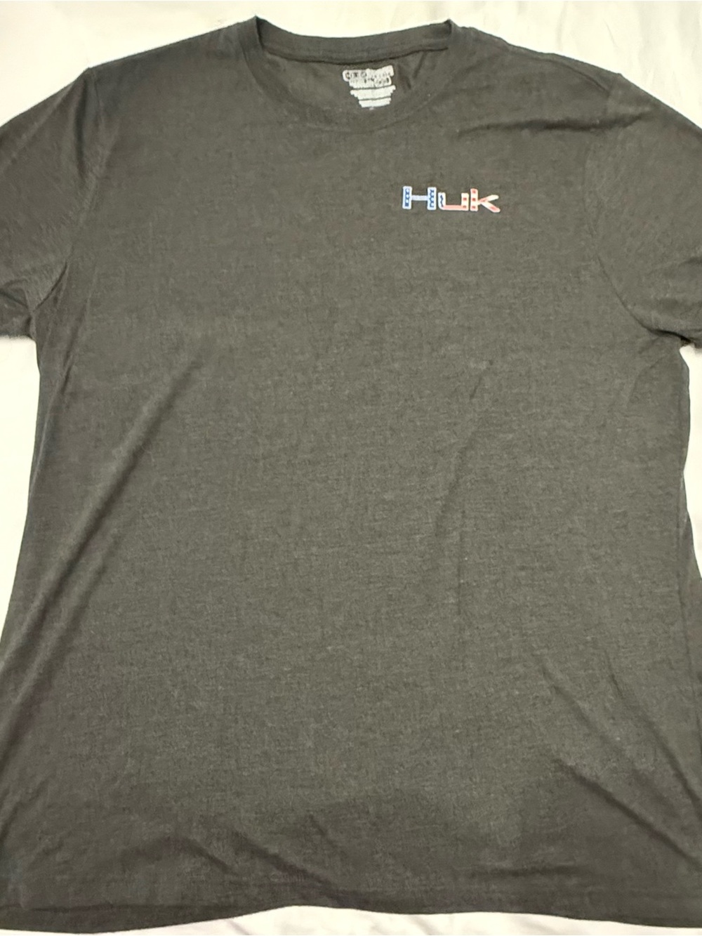 Huk Charcoal Short Sleeve Logo Tee